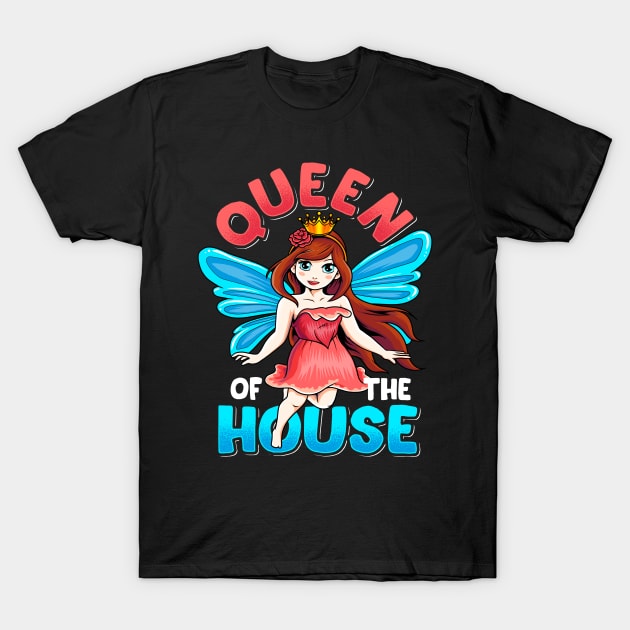 Queen Of The House Cute Matching Family Girls Teens Women T-Shirt by Proficient Tees